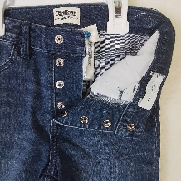 OshKosh High Rise Slim Fit Button Fly Jeans Girl's Size 6 in Medium Wash - Picture 10 of 13